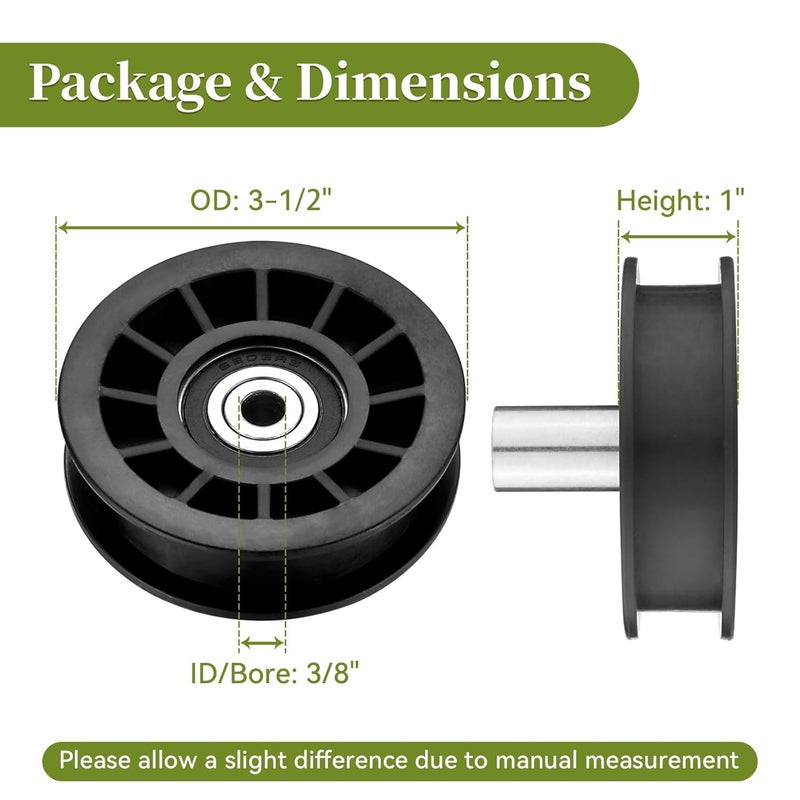 Bularie 179114 Flat Idler Pulley Replacement for Craftsman LT1000 Idler Pulley- Compatible with Hu sqvarna Po Ulan Pro AYP Riding Mower, Replace 532179114 12644 280-934, 1 Pack - Image 3